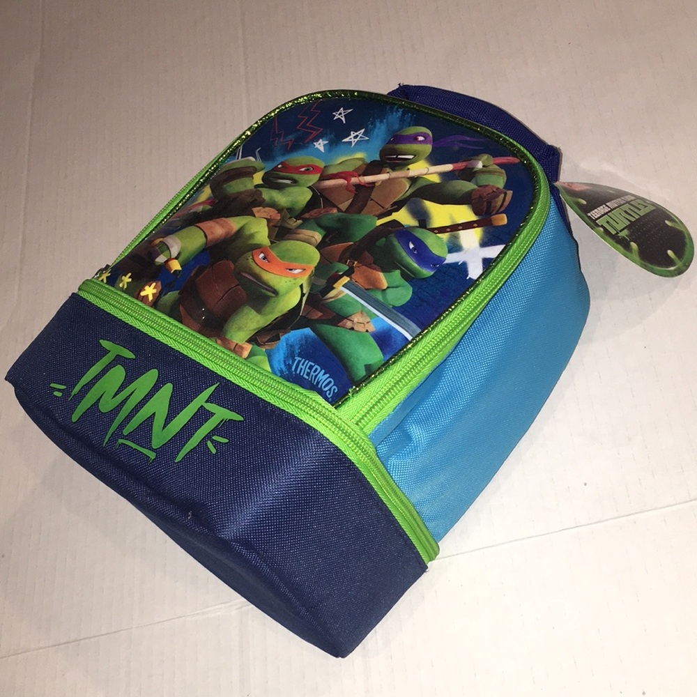 Kids Blue & Green Lunch Bag ninja turtles nwt